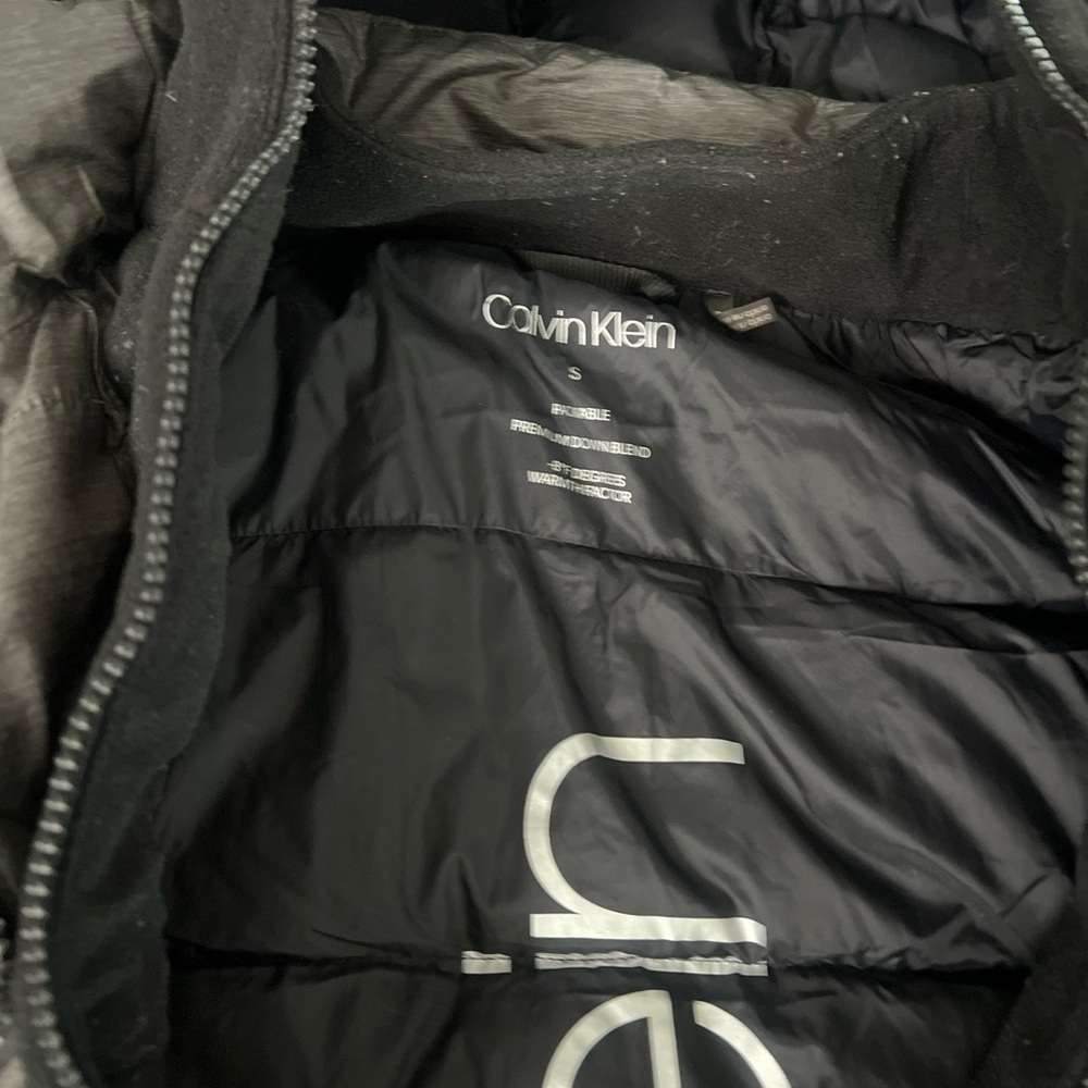 Calvin Klein Metallic Gray Puffer Jacket - Picture 11 of 12